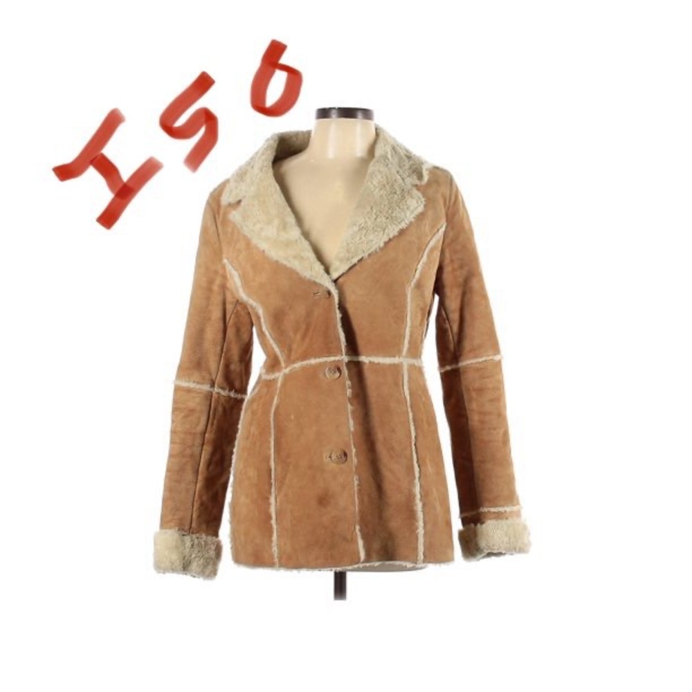 ISO Xhilaration leather/ shearling jacket size medium!